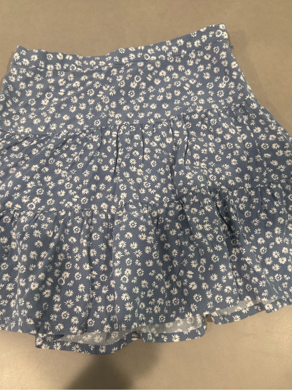 GAP Girls Blue Floral tiered Skirt